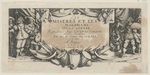 Frontispiz, Blatt 1 der Folge "Grauen des Krieges" von Jacques Callot