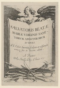 Frontispiz, Blatt 1 der Folge "Jesus, die zwölf Apostel und Maria" von Jacques Callot