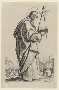 Heiliger Matthias, Blatt 13 der Folge "Jesus, die zwölf Apostel und Maria" von Jacques Callot