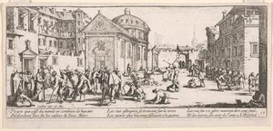 Das Krankenhaus, Illustration aus Les Grandes misères de la guerre von Jacques Callot