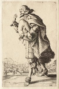 Der Adel: Der Edelmann, der grüßt und seinen Filzhut unter dem Arm hält von Jacques Callot