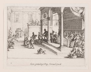 Le festin (Das Festmahl), aus der Serie La vie de l von Jacques Callot