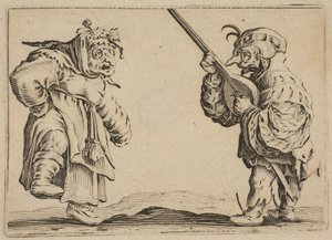 Die Tänzer mit einer Laute, aus der Serie Les Caprices, Set B, Nancy