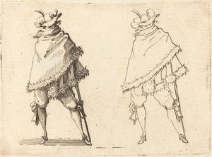 Mann in seinen Mantel gehüllt von Jacques Callot