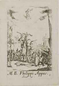 Martyrium des Heiligen Philippus, Platte acht aus Die Martyrien der Apostel