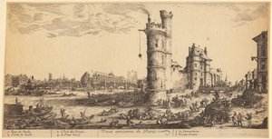 Martyrium des heiligen Thaddäus, Blatt 12 der Folge "Die Apostelmartyrien" von Jacques Callot