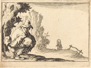 Bauer beim Stuhlgang von Jacques Callot
