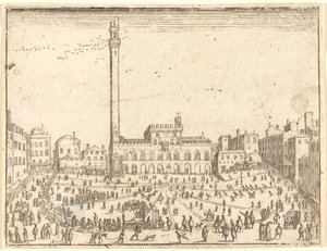 Piazza Publicca, Siena von Jacques Callot