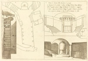 Plan und Aufriss der Kirche der Heiligen Geburt von Jacques Callot