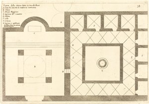 Plan der Kirche in der Nähe des Hauses von Annas, 1619