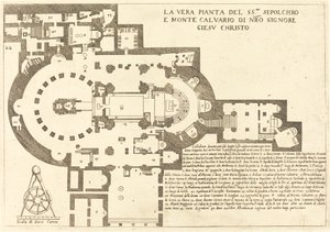 Plan des Heiligen Grabes und des Kalvarienbergs von Jacques Callot