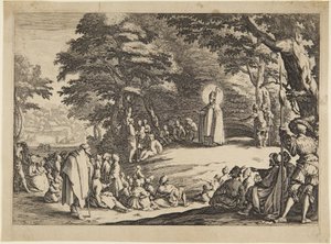 Heiliger Amond, Heiliger Nikolaus oder Heiliger Severin von Jacques Callot