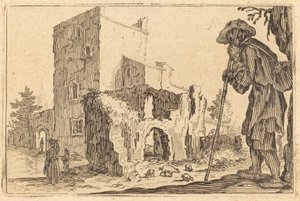 Hirte und Ruinen von Jacques Callot