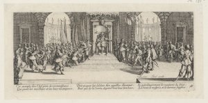 Soldvergabe, Blatt 18 der Folge "Grauen des Krieges" von Jacques Callot