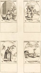 St. Bonaventura, St. Justus, St. Heinrich, Kaiser, St. Antiochus von Jacques Callot