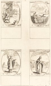 St. Eligius; St. Agericus; St. Franz Xaver; St. Peter Chrysologus von Jacques Callot