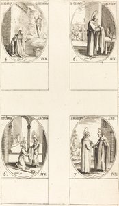 St. Maria Gaudioru, St. Claudius, St. Norbert, St. Robert von Jacques Callot