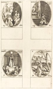 St. Mederic, Abt; Enthauptung von Johannes dem Täufer; St. Fiacre; Fest der Jungfrau von Jacques Callot