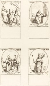 Die Heiligen Gorgonius und Dorothea, der heilige Nikolaus von Tolentino, die Heiligen Polianus und Nemesian