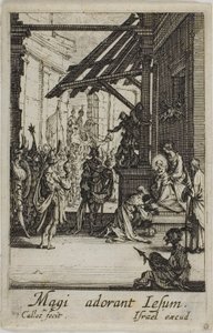 Die Anbetung der Könige, aus dem Leben der Jungfrau von Jacques Callot