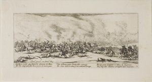 Die Schlacht, Platte drei aus Die Leiden des Krieges von Jacques Callot