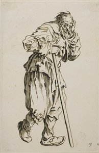 Der Bettler auf Krücken, Platte sechzehn aus Die Bettler von Jacques Callot