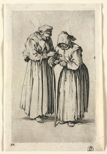 Die Bettler: Zwei Bettlerinnen von Jacques Callot