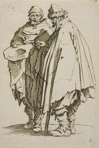 Der Blinde und sein Begleiter, Platte neun aus Die Bettler von Jacques Callot
