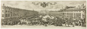 Die Carrière oder Rue Neuve in Nancy (Die neue Straße) von Jacques Callot