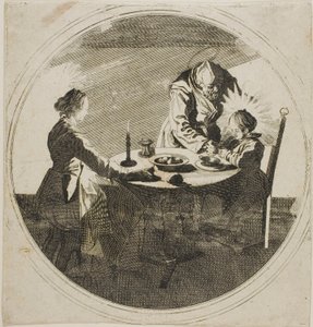 Die Heilige Familie am Tisch von Jacques Callot