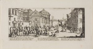 Das Krankenhaus, Tafel fünfzehn aus Die Elenden des Krieges von Jacques Callot