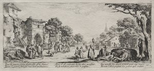 Die großen Elendnisse des Krieges: Die Bettler und die Sterbenden, 1633