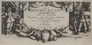 Die großen Leiden des Krieges: Titelseite