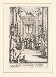 Die Hochzeit der Jungfrau, Nr. 4 aus Das Leben der Jungfrau von Jacques Callot