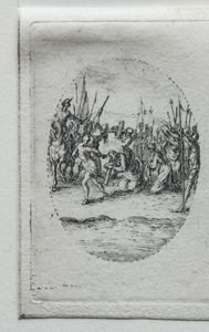 Die Geheimnisse der Passion: Das Tragen des Kreuzes von Jacques Callot