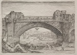 Die Ponte Vecchio, Florenz von Jacques Callot
