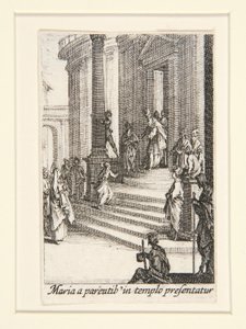 Die Darstellung der Jungfrau, Nr. 3 aus Das Leben der Jungfrau von Jacques Callot