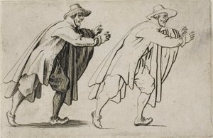 Der rennende Mann, aus Die Caprices von Jacques Callot
