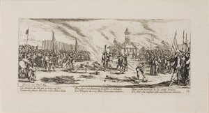 Der Pfahl, Platte dreizehn aus Die Leiden des Krieges von Jacques Callot