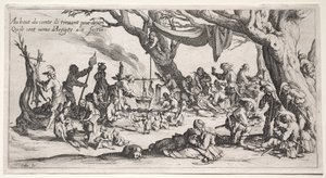 Die Bohémiens: Der Rastplatz: Das Fest der Bohémiens von Jacques Callot
