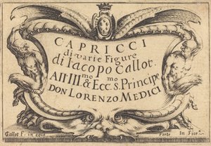 Titelseite für "Die Capricci" von Jacques Callot