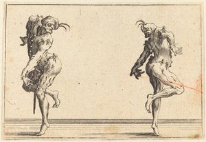 Zwei Pantalons tanzen, ca. 1622