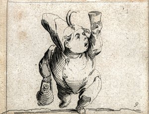 Verschiedene Gobbi-Figuren von Jacques Callot