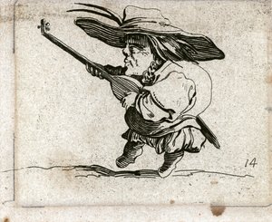Verschiedene Gobbi-Figuren von Jacques Callot