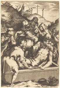 Die Grablegung von Jacques Callot after Ventura Salimbeni