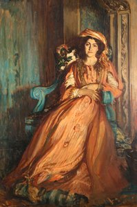 Porträt von Mabel Dodge Luhan 1879-1962 in der Villa Curonia bei Florenz, 1911 von Jacques Emile Blanche