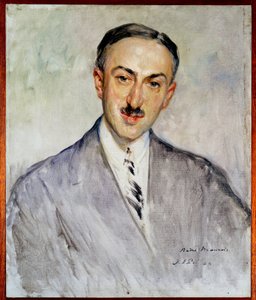 Studie für das Porträt von Emile Herzog genannt André Maurois (1885-1967), französischer Schriftsteller. Gemälde von Jacques Emile Blanche (1861-1942) 1924 von Jacques Emile Blanche