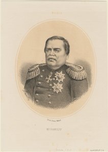 Porträt von Graf Nikolay Muravyov-Amursky 1809-1881, 1865 von Jacques Francois Gauderique Llanta