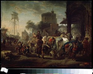 Pferdemarkt von Jacques Francois Joseph Swebach