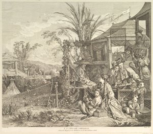 Die chinesische Jagd, aus Chinoiserien von Jacques Gabriel Huquier